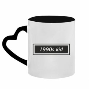 Kubki z uchwytem w kształcie serca dwukolorowe