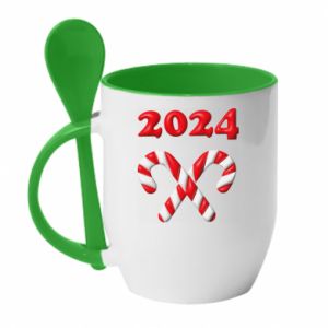 Kubki z ceramicznymi łyżkami