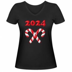 Koszulki V-neck damskie