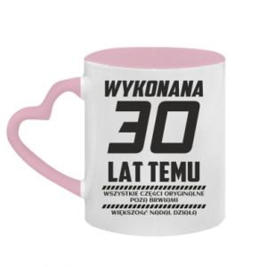 Kubki z uchwytem w kształcie serca dwukolorowe