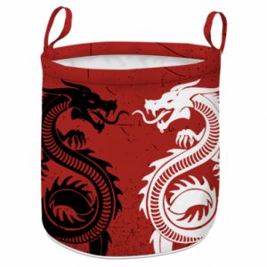 Koszyk na zabawki Fullprint Dragons Black White