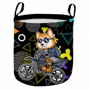 Koszyk na zabawki Fullprint Fox on a motorcycle