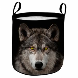 Koszyk na zabawki Fullprint Wolf with yellow eyes