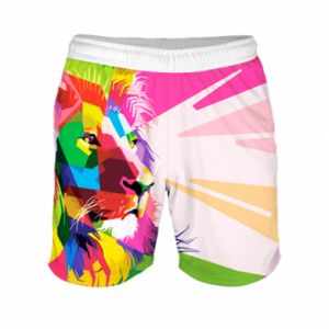 Męskie szorty sportowe Fullprint Color lion