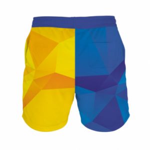 Męskie szorty sportowe Fullprint Stand with UKRAINE geometric