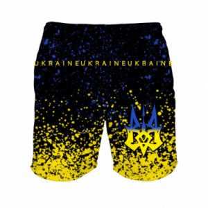 Męskie szorty sportowe Fullprint Ukraine, yellow blue