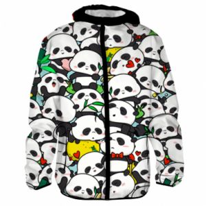 Męska kurtka lekka Fullprint Funny pandas