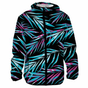 Męska kurtka lekka Fullprint Neon Palm Leaves