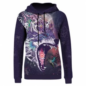 Bluzy z kapturem fullprint