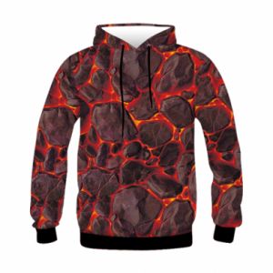 Dziecięca bluza z kapturem Fullprint Lava Golem