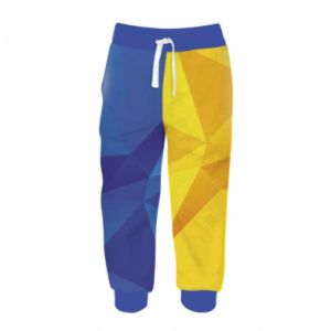 Dziecięce spodnie Fullprint Stand with UKRAINE geometric