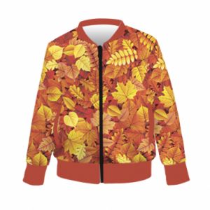 Kurtka bomber dziecięca Fullprint Autumn leaves - PrintSalon Kurtka bomber dziecięca Fullprint Autumn leaves