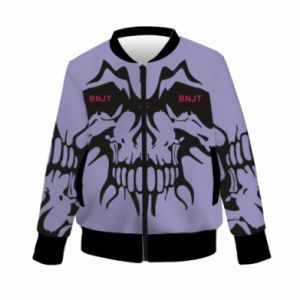 Kurtka bomber dziecięca Fullprint BNJT Skull - PrintSalon Kurtka bomber dziecięca Fullprint BNJT Skull