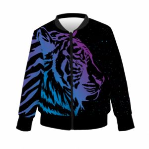 Kurtka bomber dziecięca Fullprint Neon Tiger - PrintSalon Kurtka bomber dziecięca Fullprint Neon Tiger