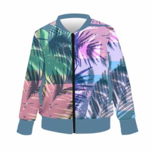 Kurtka bomber dziecięca Fullprint Summer pattern - PrintSalon Kurtka bomber dziecięca Fullprint Summer pattern