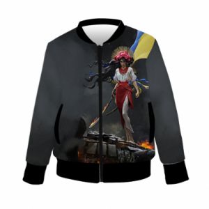 Kurtka bomber dziecięca Fullprint ukraiński zahisnitsa - PrintSalon Kurtka bomber dziecięca Fullprint ukraiński zahisnitsa