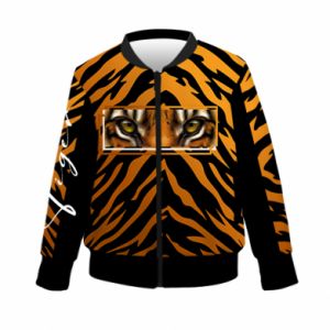 Kurtka bomber dziecięca Fullprint Tygrysie spojrzenie - PrintSalon Kurtka bomber dziecięca Fullprint Tygrysie spojrzenie