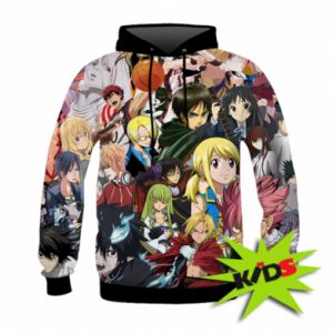 Bluzy dziecięce z kapturem fullprint