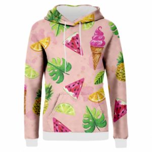Bluzy z kapturem fullprint
