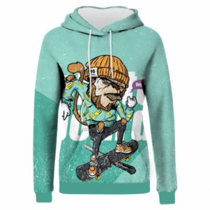Bluzy z kapturem fullprint