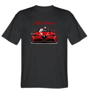 Koszulka męska Alfa Romeo czerwony