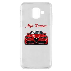 Etui na Samsung A6 2018 Alfa Romeo czerwony