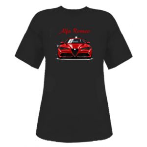Koszulka premium oversize damska Alfa Romeo czerwony