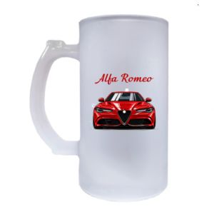 Kufel szroniony Alfa Romeo czerwony - PrintSalon Kufel szroniony Alfa Romeo czerwony