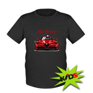 Koszulka dziecięca Alfa Romeo czerwony