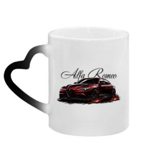 Kubek magiczny z uchwytem w kształcie serca Alfa romeo Giulia