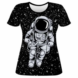 Damska koszulka Fullprint Astronauta w kosmosie