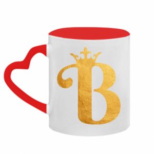 Kubki z uchwytem w kształcie serca dwukolorowe