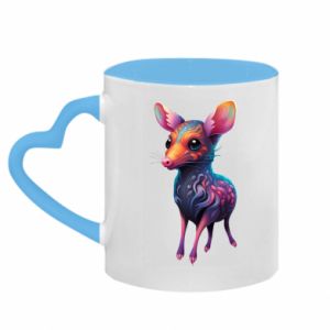 Kubki z uchwytem w kształcie serca dwukolorowe