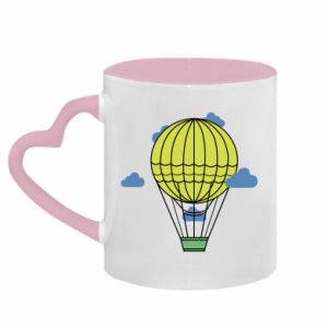 Kubki z uchwytem w kształcie serca dwukolorowe