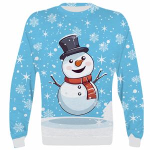 Bluza Fullprint na Nowy Rok Bałwan i płatki śniegu