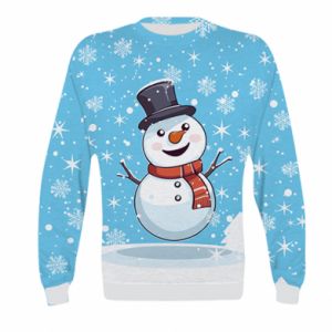 Bluza dziecięca Fullprint na Nowy Rok Bałwan i płatki śniegu