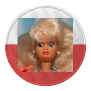 Naszywka okrągła Barbie w szoku