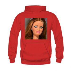 Bluza z kapturem dziecięca Barbie z niezadowoloną miną