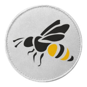 Naszywka okrągła z owadami Bee in flight