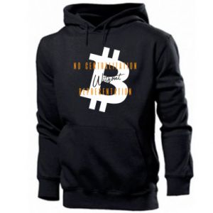 Bluza z kapturem męska Bez centralizacji bez reprezentacji za pomocą bitcoina