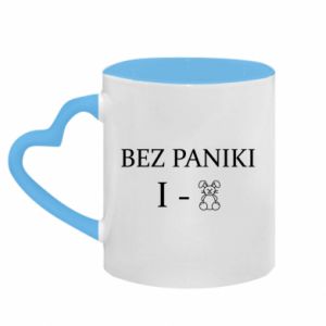 Kubki z uchwytem w kształcie serca dwukolorowe