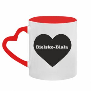 Kubki z uchwytem w kształcie serca dwukolorowe