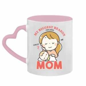 Kubki z uchwytem w kształcie serca dwukolorowe