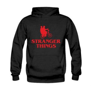 Bluza z kapturem dziecięca  (XL) Stranger Things ludzie na rowerze (WYPRZEDAŻ)