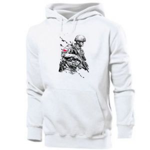 Bluza z kapturem męska Żołnierz z bronią