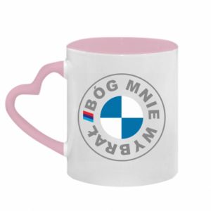 Kubki z uchwytem w kształcie serca dwukolorowe