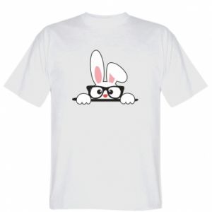 Koszulka męska z zającami i królikami Mały królik w okularach