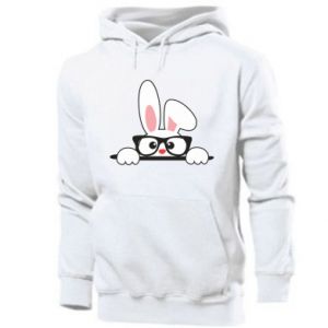 Bluza z kapturem męska z zającami i królikami Mały królik w okularach