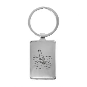 Brelok metalowy Butelka piwa na plaży