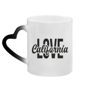 Kubek magiczny z uchwytem w kształcie serca California love
